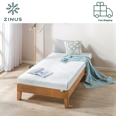 ZINUS 4英寸绿茶减压记忆泡沫床罩-单人、超单人、大号、特大号
