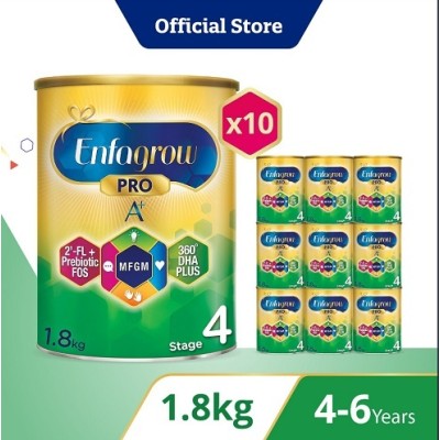 【10包】Enfagrow Pro A+第4阶段1.8kg儿童（4-6Y）